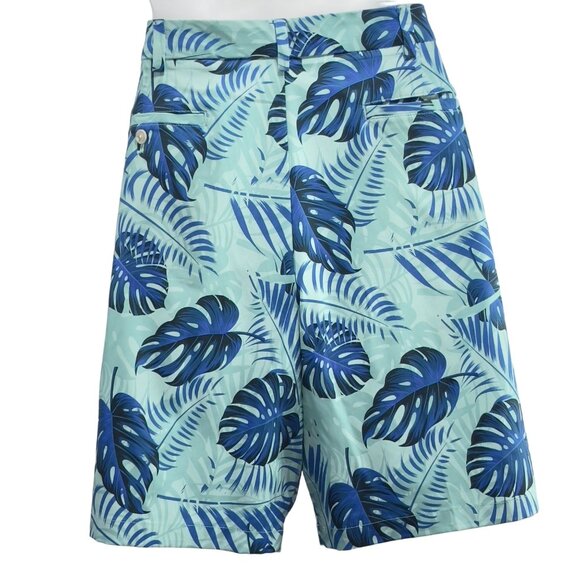 WALTER HAGEN 11 MAJORS Mens Blue Floral Walking Shorts Polyester Zip Fly Size 40 - Picture 2 of 10